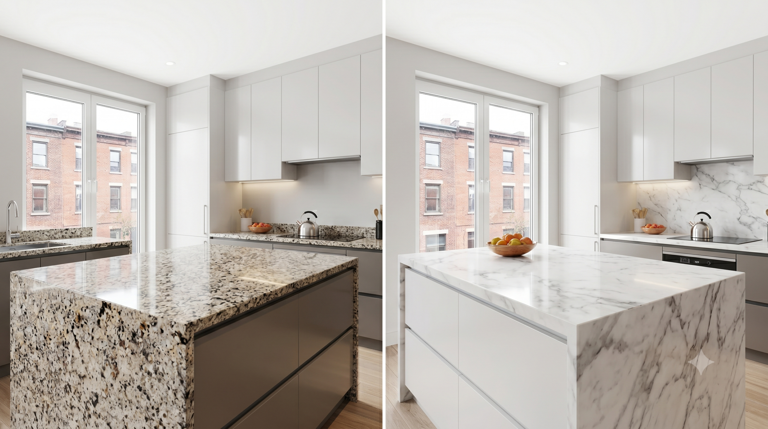 Granite vs Marble Kitchen Countertops in Montreal